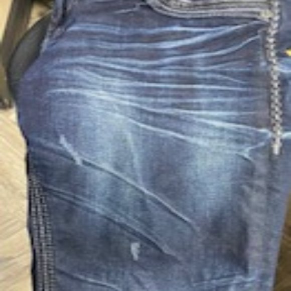 Men's Dark Blue Affliction Jeans "Blake" Style, Numerous Sizes Available. - Picture 3 of 5